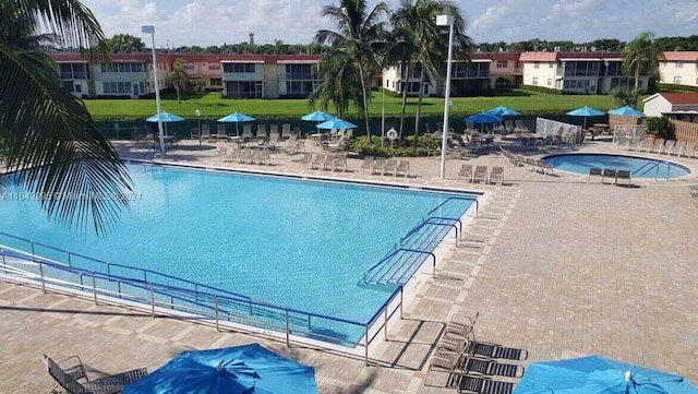 view of pool with a patio area