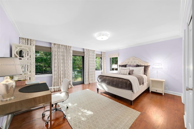 bathroom featuring vanity, ornamental molding, french doors, and plus walk in shower