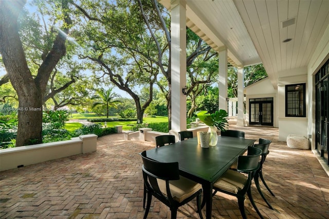 view of patio with french doors