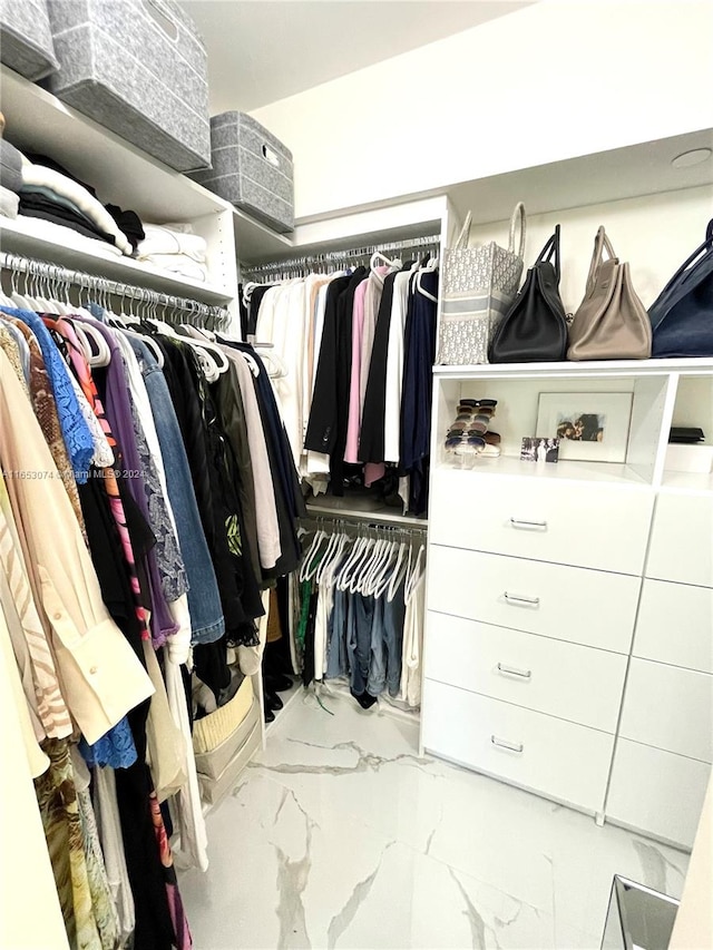 view of walk in closet