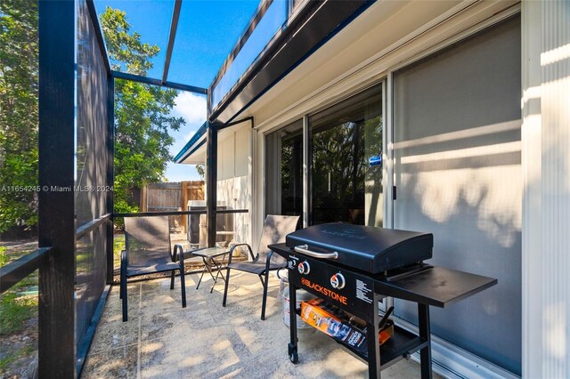 view of sunroom