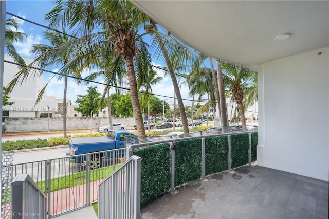 view of patio / terrace with a balcony