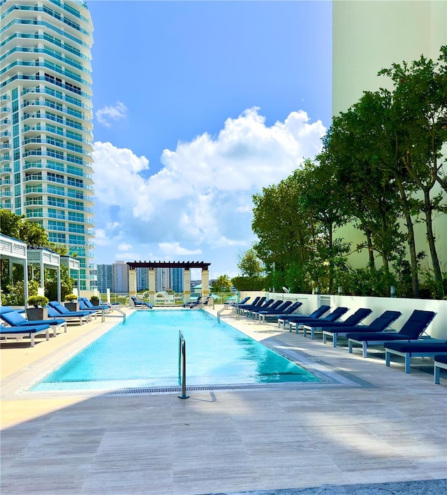 view of pool with a patio area