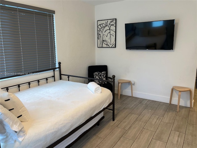 bedroom featuring light hardwood / wood-style flooring