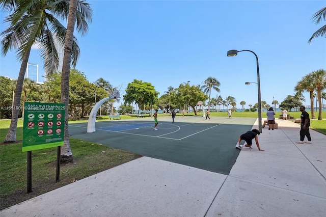 view of sport court featuring community basketball court