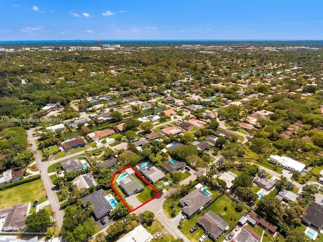 5231 SW 65th Ave, South Miami, FL 33155 - aerial perspective of suburban area with property boundaries highlighted