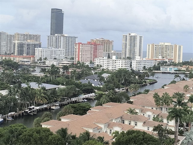 view of city featuring a water view