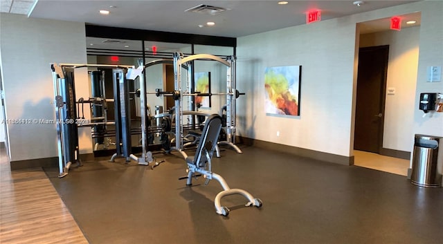 view of workout area