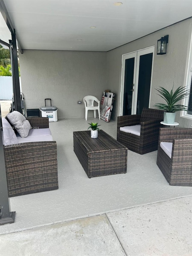 view of patio featuring an outdoor hangout area