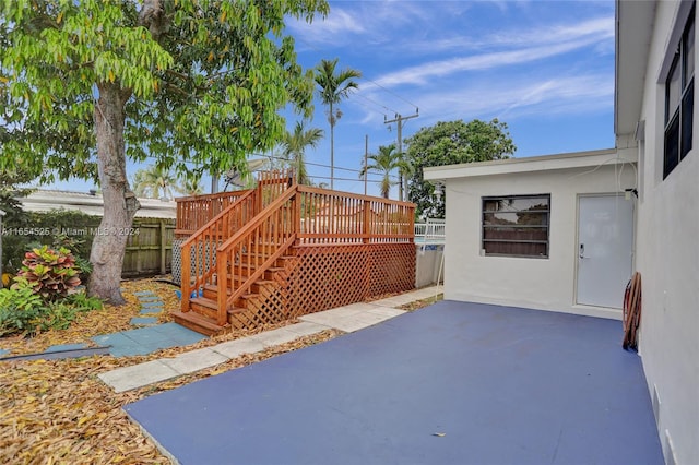 view of patio / terrace featuring a deck