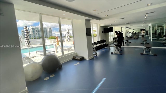 view of exercise room