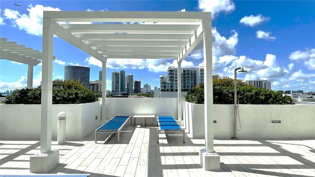 view of patio with a pergola