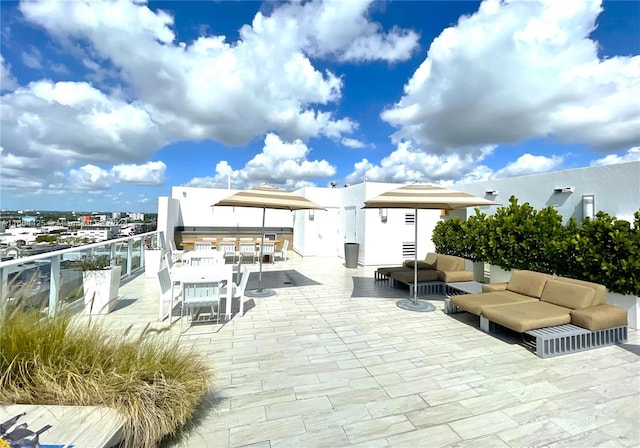 view of patio / terrace featuring outdoor lounge area