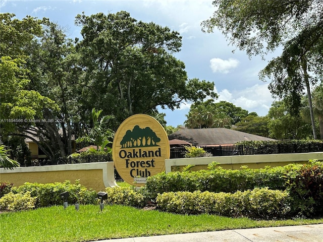 view of community sign