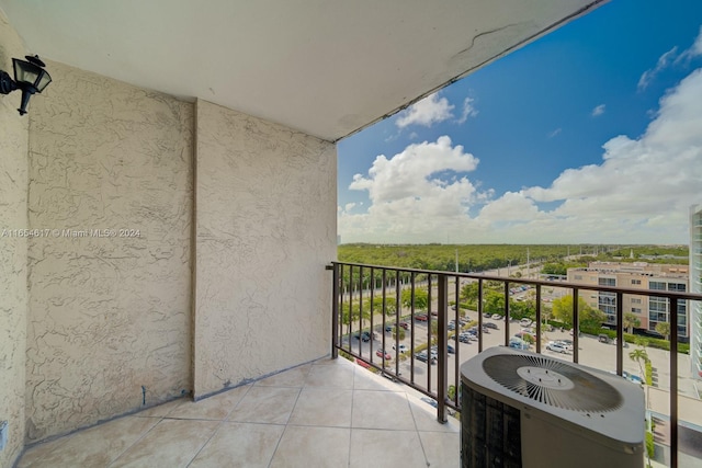 balcony with cooling unit