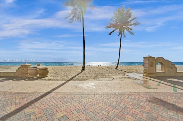 property view of water with a view of the beach