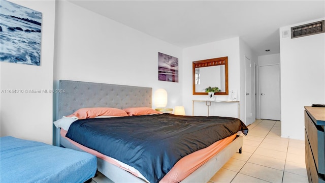 view of tiled bedroom