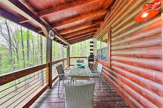 view of wooden deck