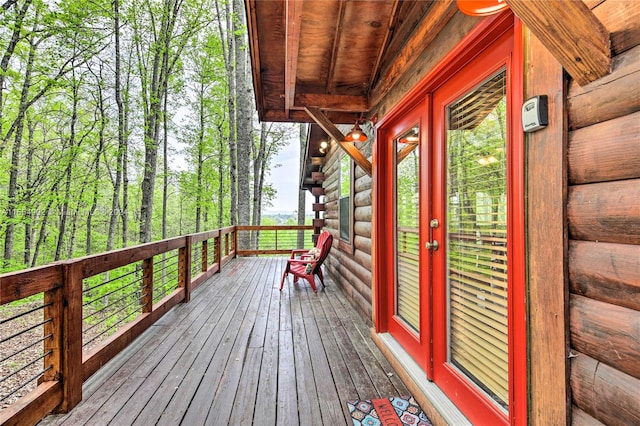 view of wooden terrace