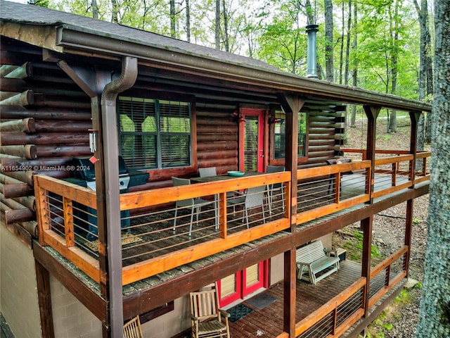 view of wooden terrace