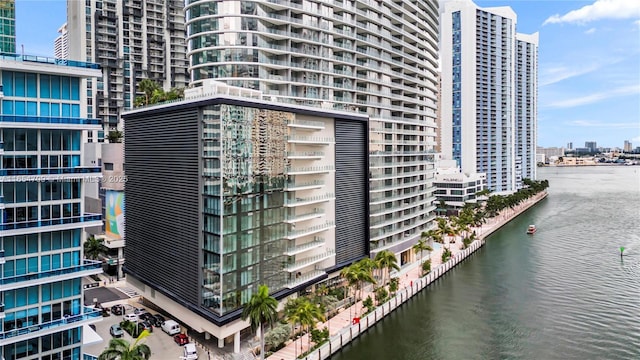 view of property with a water view