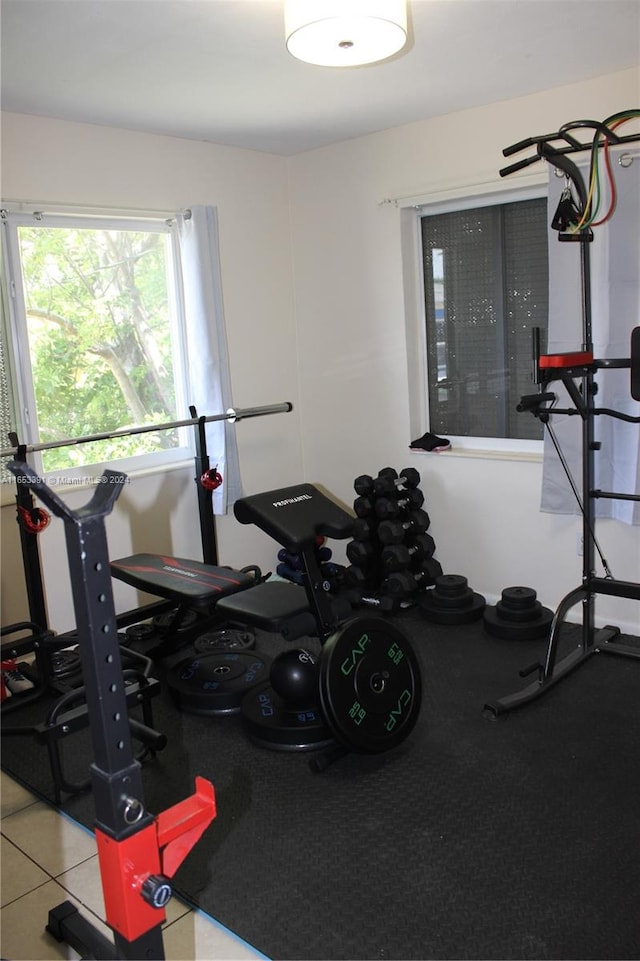 view of workout area