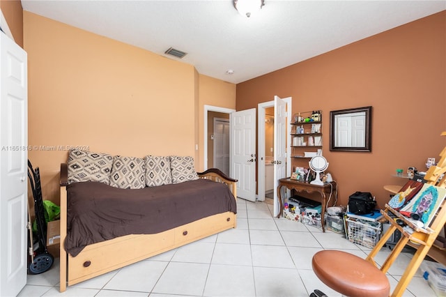 view of tiled bedroom