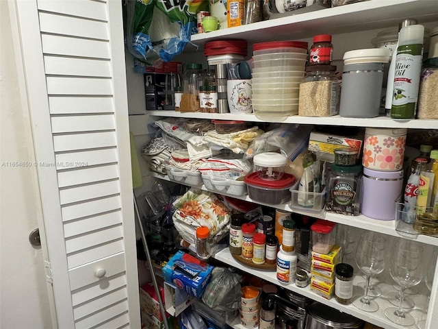 view of pantry