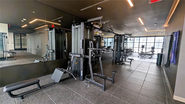 view of workout area