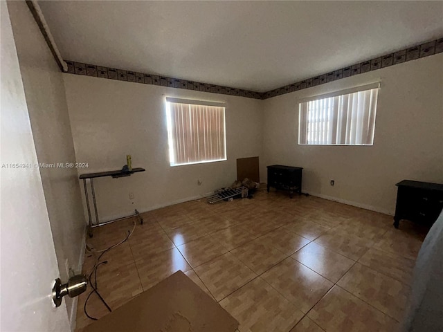 view of tiled empty room