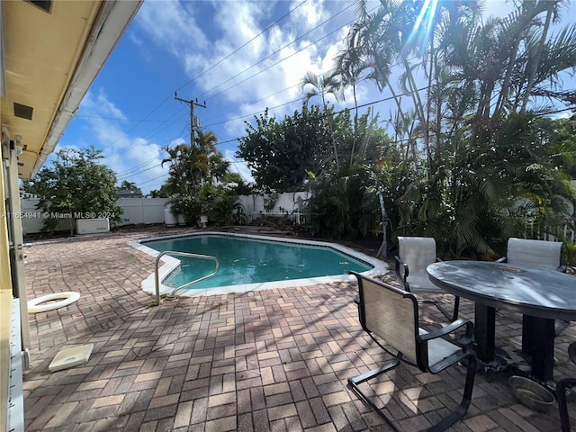 view of pool with a patio