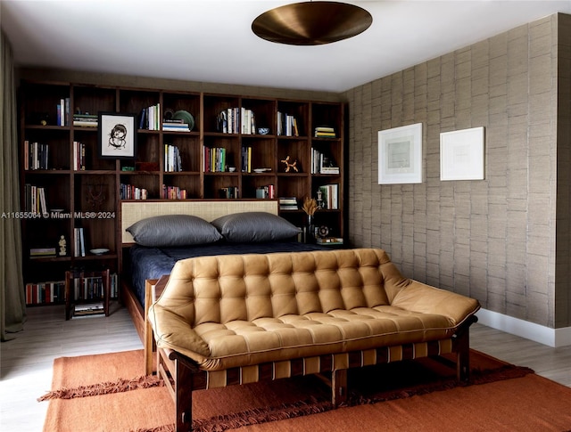 sitting room featuring hardwood / wood-style floors