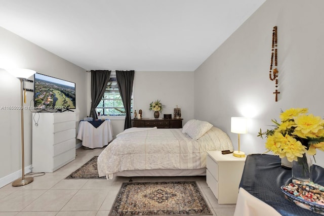 view of tiled bedroom