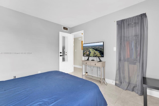 view of tiled bedroom