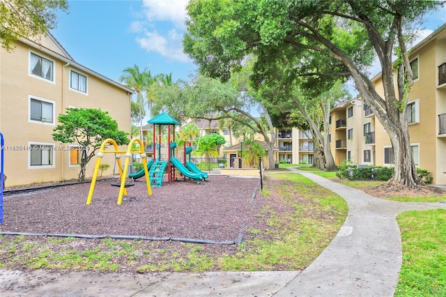 view of jungle gym