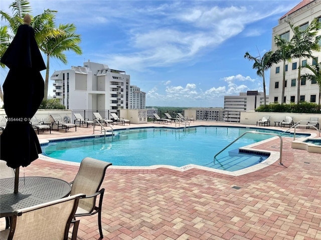 view of pool with a patio