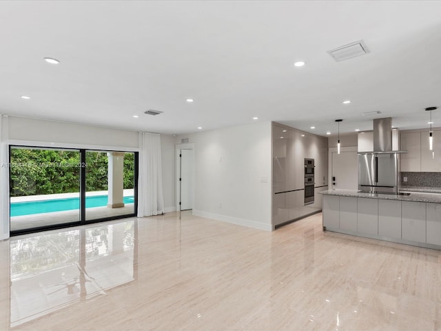 view of unfurnished living room