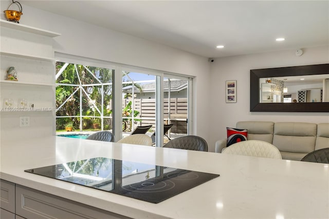 kitchen featuring black electric stovetop