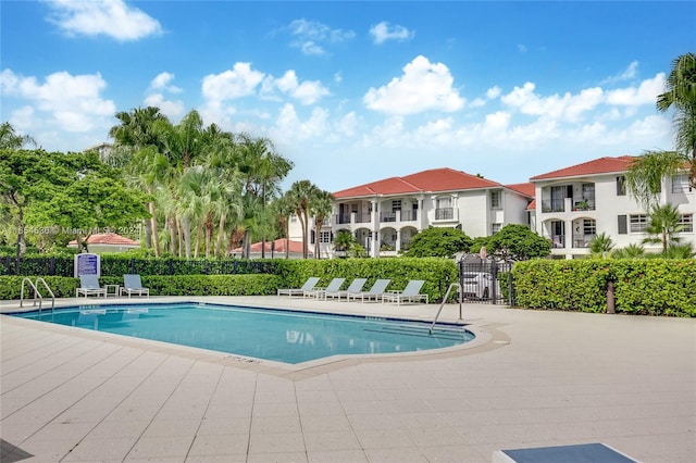 view of pool with a patio