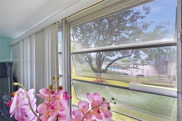 view of sunroom