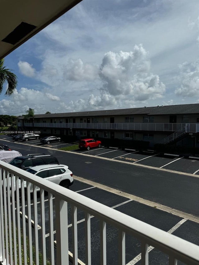 view of parking / parking lot