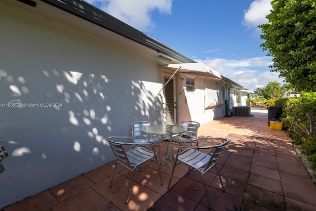 view of patio / terrace featuring central air condition unit