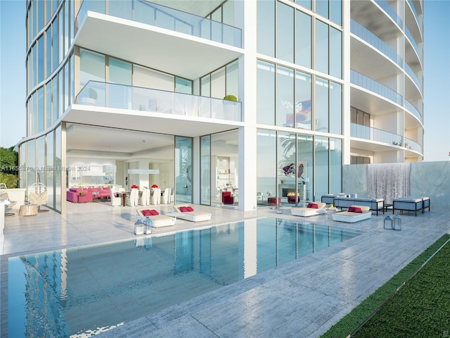 17901 Collins Unit Sf4, Sunny Isles Beach, FL 33160 - view of swimming pool featuring a swimming pool and a patio area