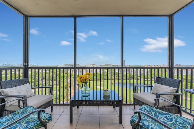 view of sunroom