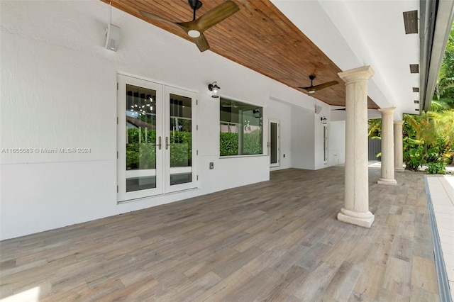 view of patio / terrace featuring french doors