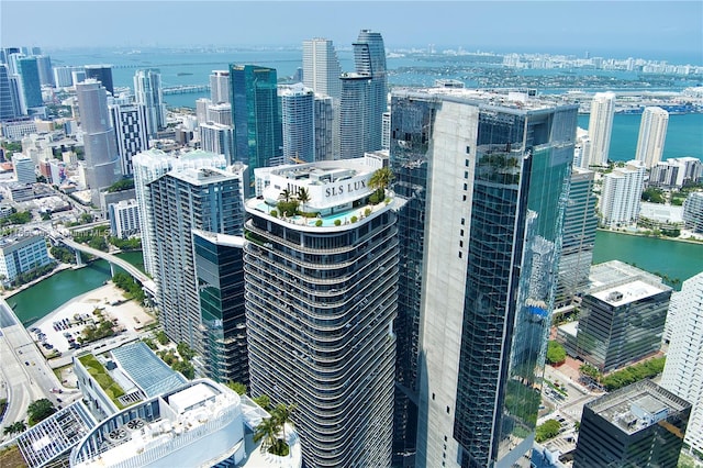 property's view of city with a water view