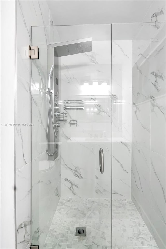 bathroom with walk in shower