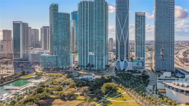 view of city featuring a water view