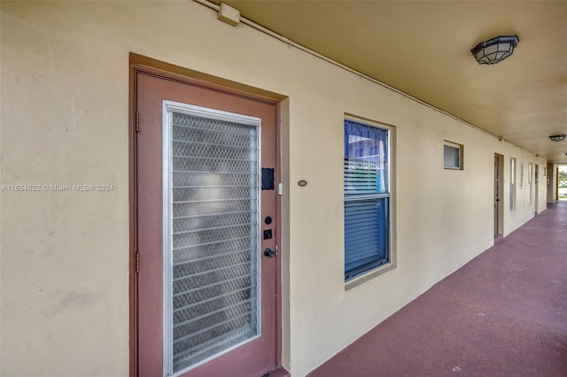 view of doorway to property