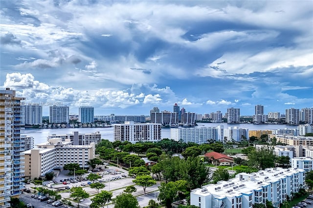 view of city featuring a water view